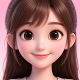 糖糖AI陪伴聊天头像，3D卡通甜妹形象