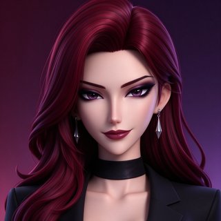 talkmaker人设安可，清冷御姐3D卡通头像